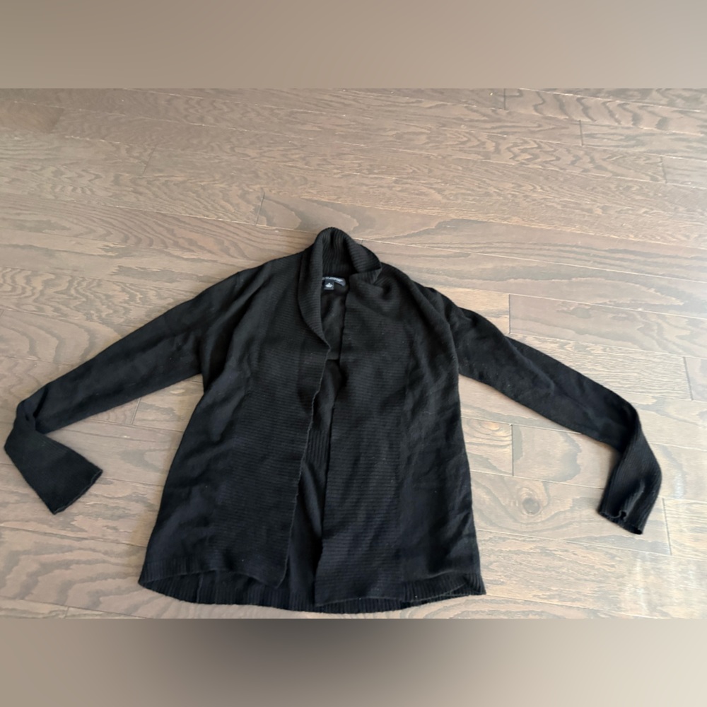 Banana Republic Black Italian Yarn Cardigan Sweater Small  Long Soft Alpaca